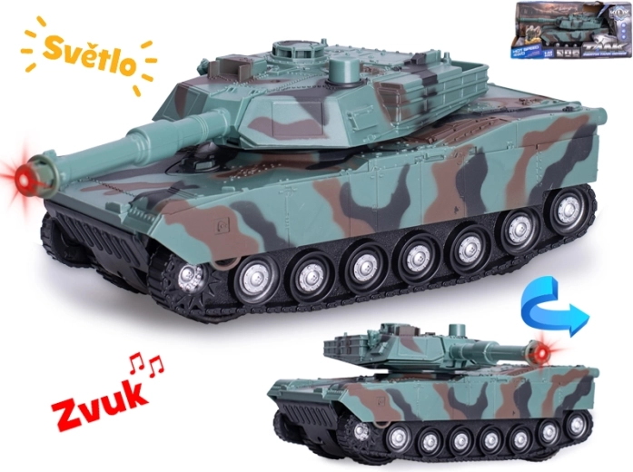 Tanque de 24 cm a escala 1:32 con efectos de luz y sonido