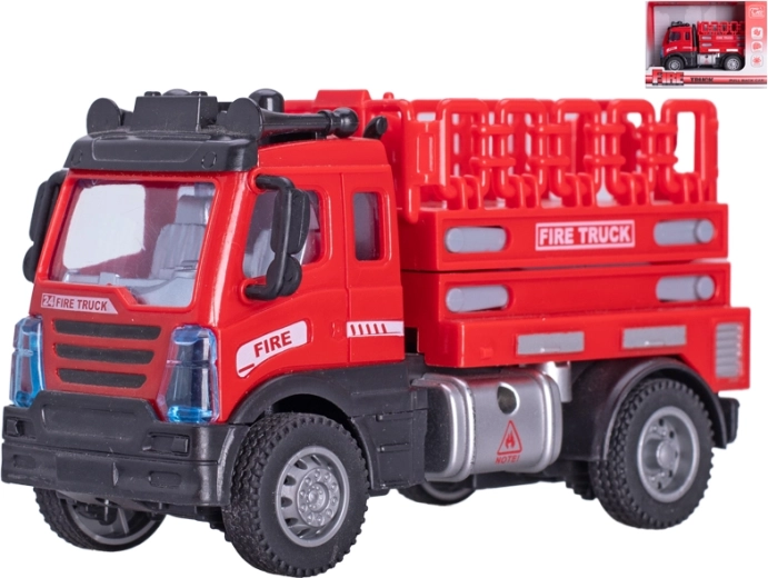 Camión de bomberos con plataforma elevadora 12 cm