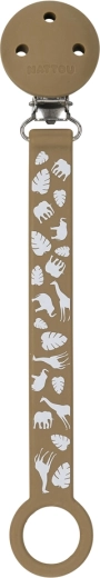 Nattou clip de silicona para chupete con estampado Mocha