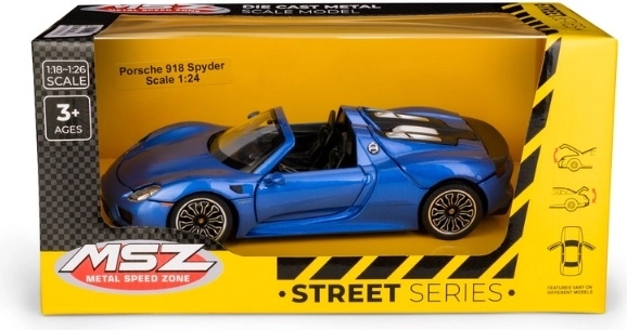 MSZ Porsche 918 Spyder a escala 1:24, azul