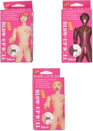 Muñeca hinchable de broma para despedida 66 cm (mix de motivos)
