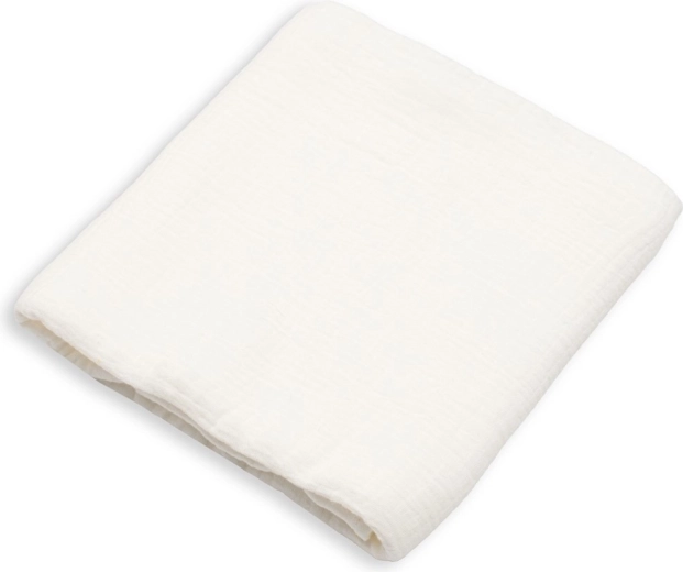 Manta de muselina New Baby blanca 60 × 60 cm