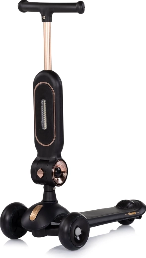 Patinete Chipolino Bloomi 2 en 1 con luz, negro