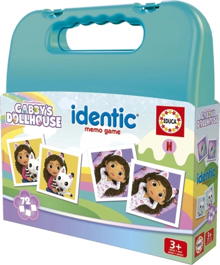 Educa memorama en maletín La casa de muñecas de Gabby (72 tarjetas)