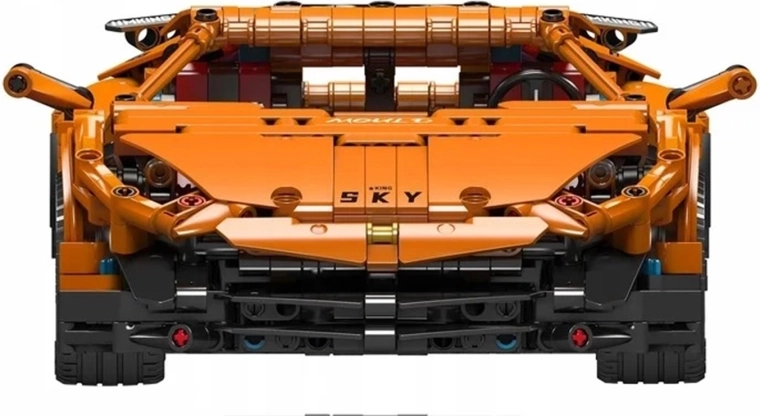Set de construcción Mould King de coche deportivo naranja teledirigido, 1620 piezas