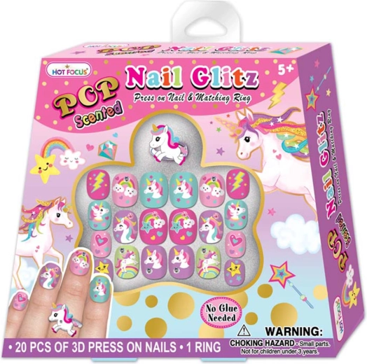 Set infantil para uñas Unicornio – pegatinas y anillo