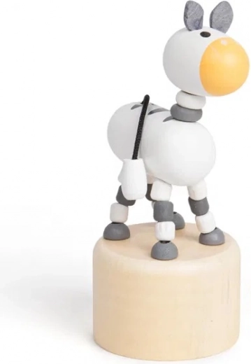 Animalito de madera para presionar Zebra Safari de Bigjigs Toys