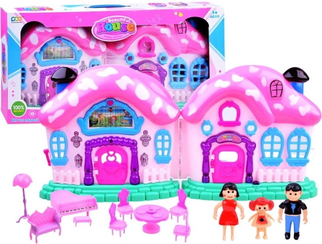 Casita mágica desplegable con muebles