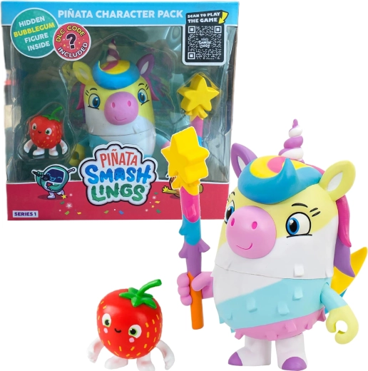 Piñata Smashlings Luna unicornio con piñata y 2 figuras