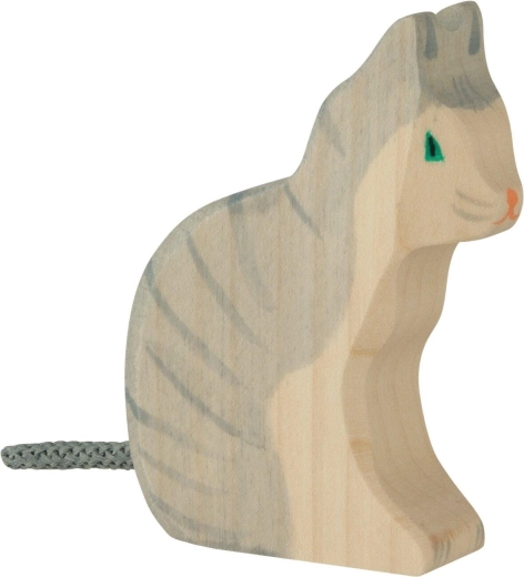 Gato sentado Holztiger - 1 unidad