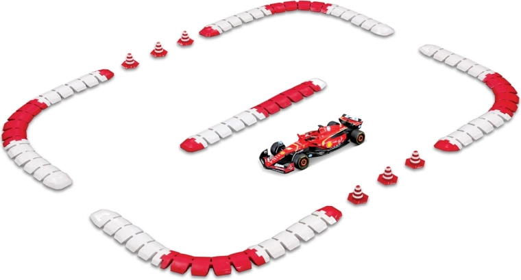Maisto RC Ferrari SF-24 Charles Leclerc con pista de carreras a escala 1:41