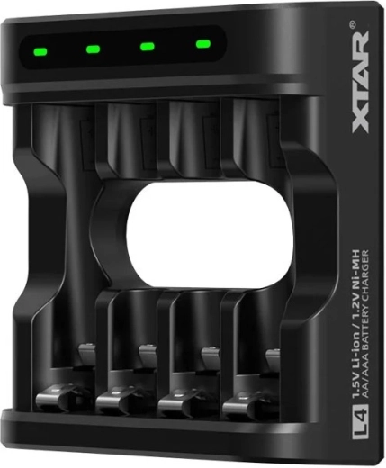 Cargador de baterías XTAR L4 para Li-ion 1,5 V y Ni-MH AA/AAA
