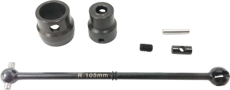 Eje cardán CVD Jamara 105 mm (central delantero + trasero) para X3GT - 1 unidad