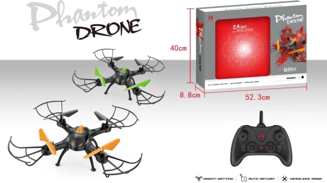 Dron PHANTOM con mantenimiento de altura y retorno automático