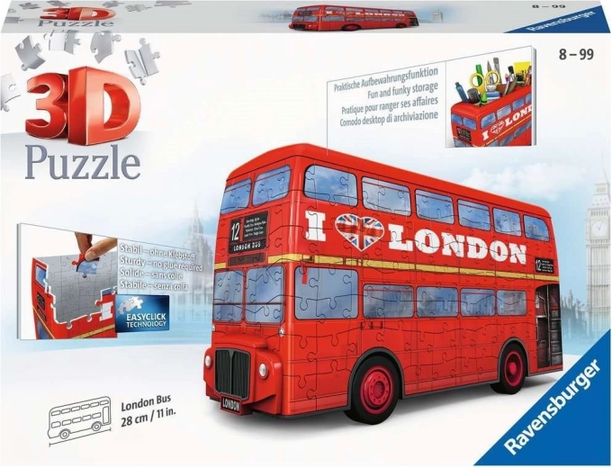 Puzzle 3D Ravensburger autobús londinense Doubledecker 216 piezas