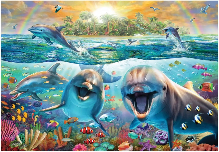 Puzzle Delfines Sonrientes XL 260 piezas