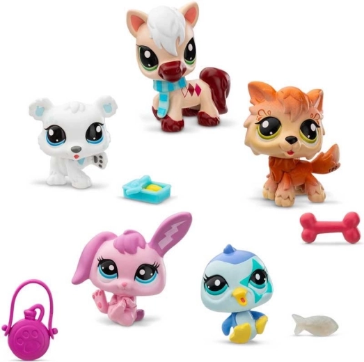 Hasbro Littlest Pet Shop set invernal de animalitos 5 uds