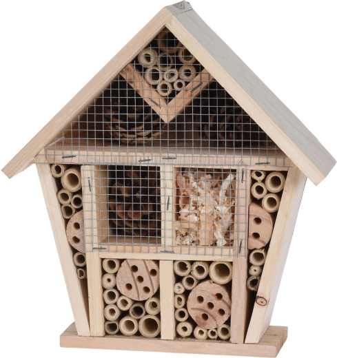 Hotel de insectos de madera 25 × 10,5 × 29,5 cm