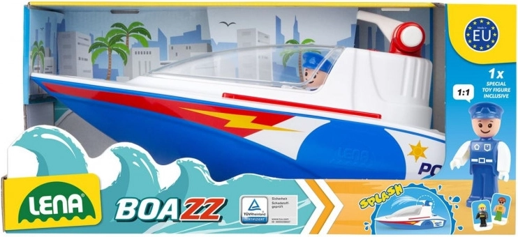 Barco policial Lena con bomba para juegos acuáticos