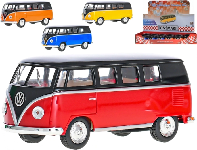 Modelo de autobús metálico Volkswagen Classical 1962 1:32