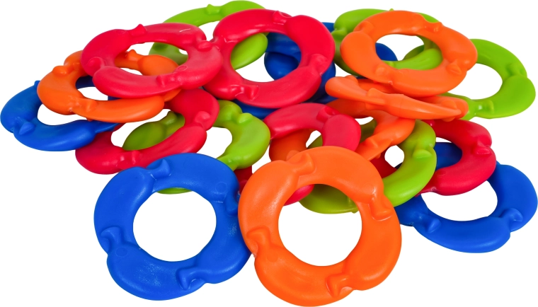 20 anillos de colores para jugar hasta cuatro personas
