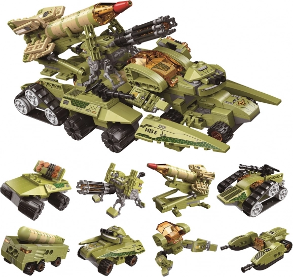 Qman Thunder Expedition Kit de construcción Vehículo de combate 8 en 1