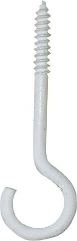 Gancho para lámpara 80 × 4,5 mm, blanco (10 uds.)