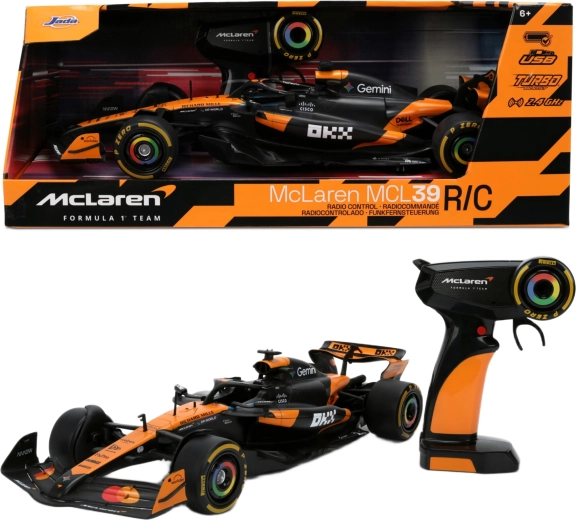 Coche de carreras McLaren MCL39 de Fórmula 1 teledirigido a escala 1:16