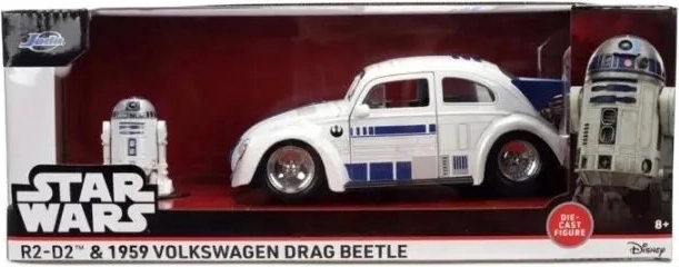 Jada Star Wars VW drag beetle R2-D2 1:24 con figura