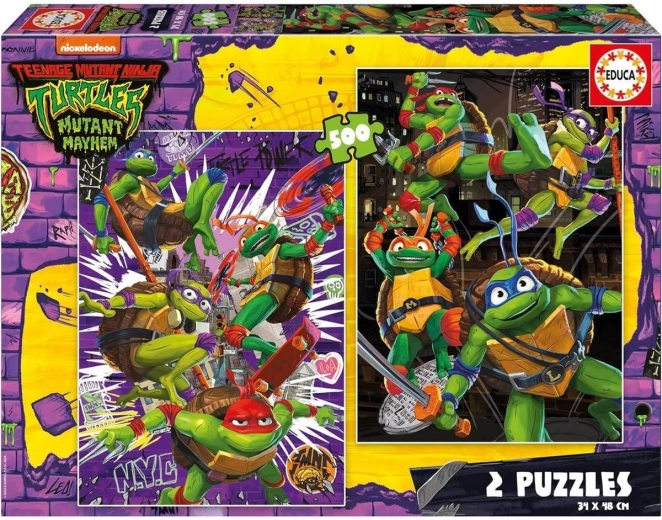 Puzzle Tortugas Ninja 2×500 piezas