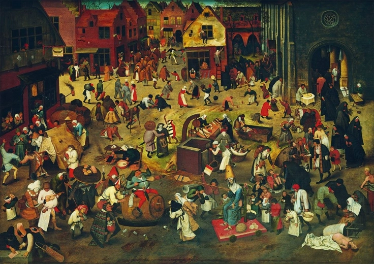 Puzle BLUEBIRD La lucha entre el carnaval y la Cuaresma 1000 piezas
