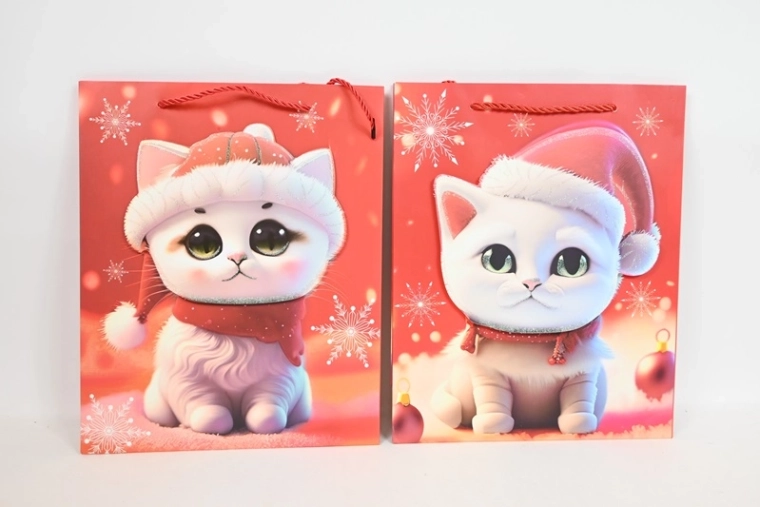 Bolsa de regalo con motivo festivo, tamaño M