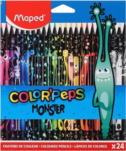 Lápices de colores triangulares MAPED Color'Peps Monster, 24 uds