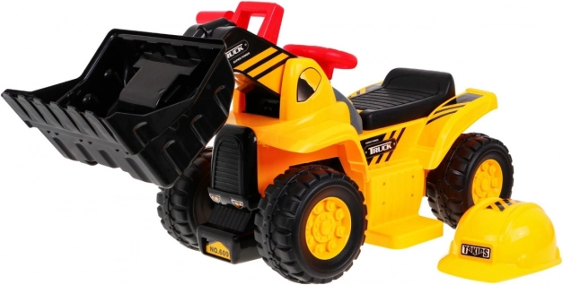 Cargadora infantil a batería con casco y sonidos