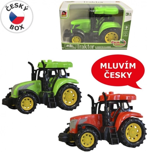 Tractor con voz en checo, luz y sonido, 14 cm