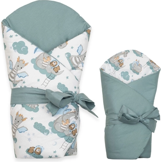 Saco envolvente infantil reversible New Baby Dragón 80 × 80 cm