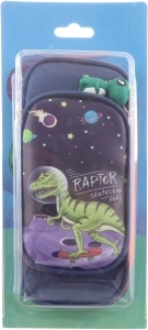 Estuche con motivo de dinosaurio y colgante