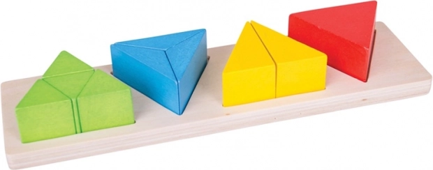 Bigjigs Toys puzzle encajable – fracciones triangulares