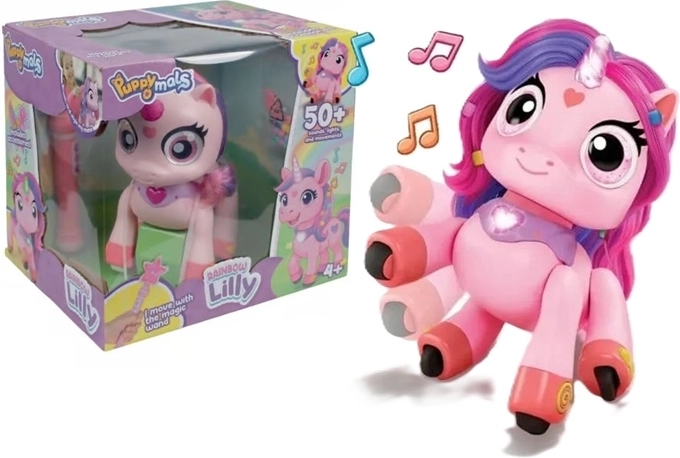 Xtrem Bots RC Lilly, unicornio robótico interactivo arcoíris