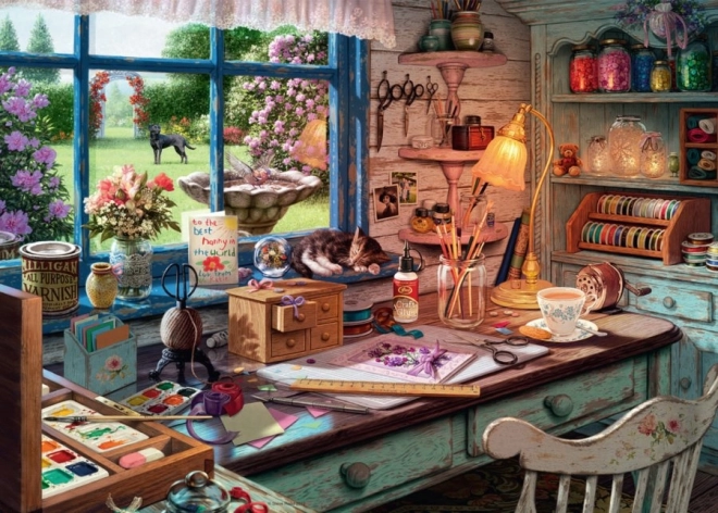 Puzzle Ravensburger Mi refugio: Taller artesanal 1000 piezas