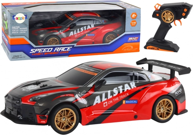 Gran coche deportivo teledirigido 1:10 rojo