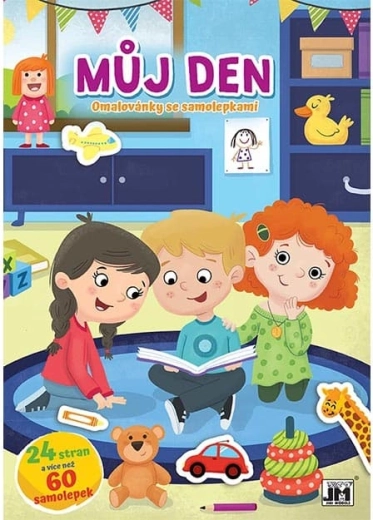 Libros para colorear A4 con pegatinas Mi día