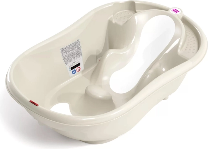 Okbaby Onda Evolution bañera antideslizante evolutiva 0–12 meses blanca