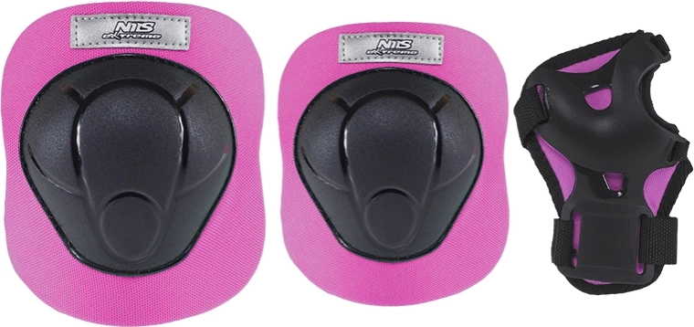 Juego de protecciones NILS Extreme para muñecas, codos y rodillas – Rosa 5176