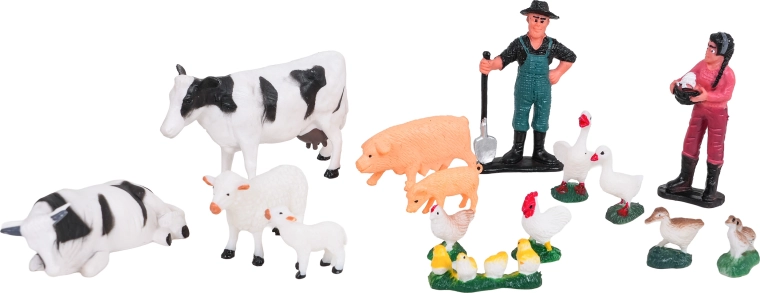 Muchos animales y accesorios