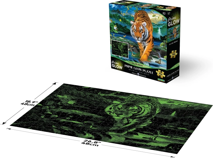 Puzzle neón luminoso Tigre de 500 piezas