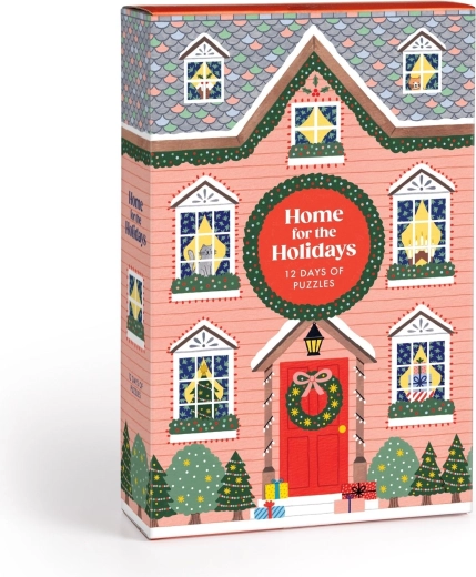 Calendario de Adviento de puzzle GALISON – En casa por Navidad (12×42 piezas)