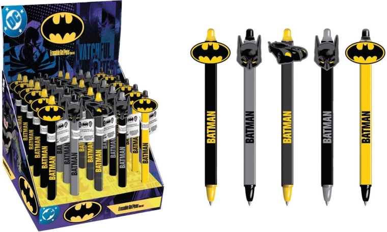 Bolígrafo borrable Batman con topper 3D de 11 cm