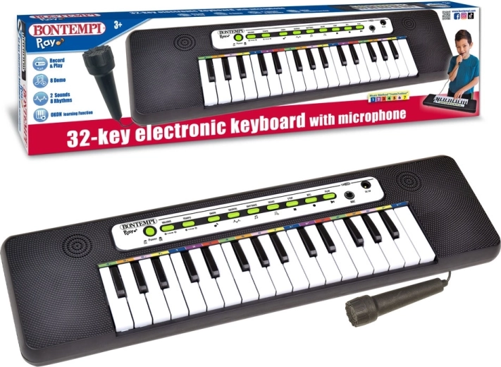 Teclado electrónico Bontempi con micrófono y 32 teclas