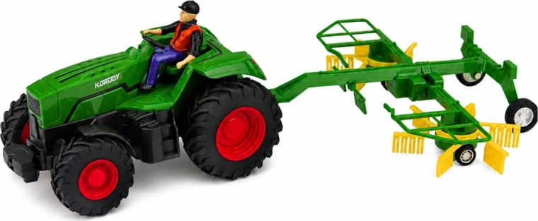 Conjunto realista tractor + rastrillo